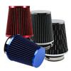 Cold Air Intake Filter Red Blue Sliver Carbon 76mm 3.0inch Universal High Flow Air Filter Washable for Car Engine Intake Pipe