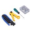 Coax Cable Crimper Kit Multifunctional Coaxial Compression Tool Network Toolkit for Stripping