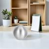 Satin Brushed Ball Ornament Modern Decorative Metal Sculpture Home Office Living Room Desk Table Centerpiece Stylish Display