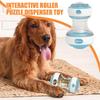 Interactive Dog Treat Dispenser Adjustable Rolling Treat Dispenser Puzzle Tough Slow Feeder Puppy Enrichment Training Toy For