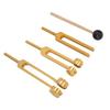 Chakra Tuner 3 Pcs Tuning Fork Set 128 256 512Hz Aluminium Alloy Body Tuning Forks with Hammer for Sound Healing Tuning Fork