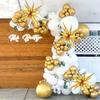 135pcs White and Gold Balloon Garland Arch Kit for Birthday Parties, Anniversaries, Weddings, Indoor and Outdoor Decorations