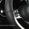 Microfiber Leather D Shape 38cm Car Steering Wheel Cover for Suzuki Swift 2017 2018     Sport Auto Accessories