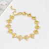 New Arrival Gold-Plated Animal Turtle Butterfly Leaf Zirconia Adjustable Bracelet for Women Girls Fashion Party Jewelry Gift