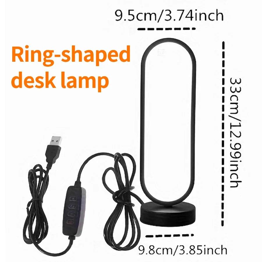 

1 шт. лампа Slaapkamer Ringlamp Woonkamer Driekleurig Bedlampje светодиодная лампа Nachtlampje для Voor Slaapkamerkantoor настольное освещение