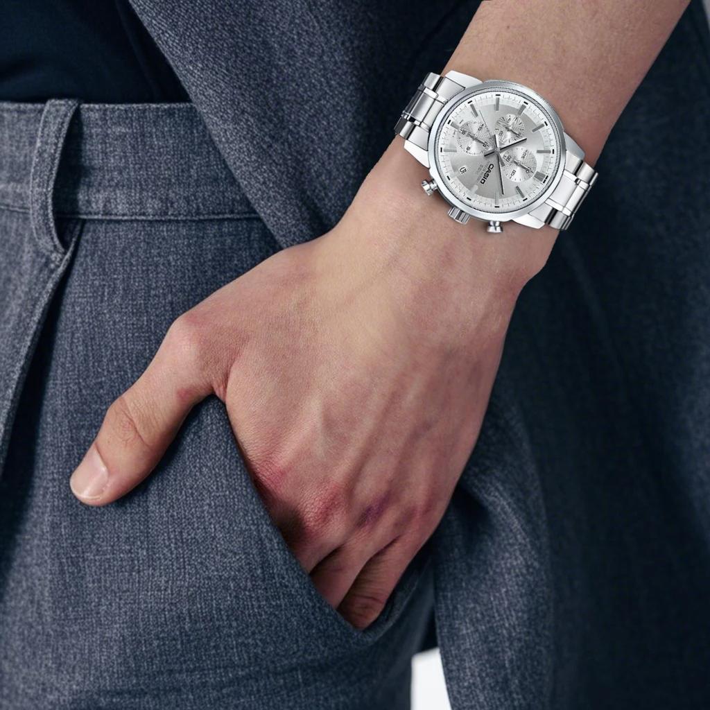 Casio Quartz Movement Stainless Steel Strap Watch Men's Watches Silver Dial MTP-E510D-7AV