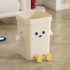 UFORU Creative Trash Can Household Toilet Large Trash Basket Living Room Bathroom Lovely Wind Liddless Trash Can Garbage Bin