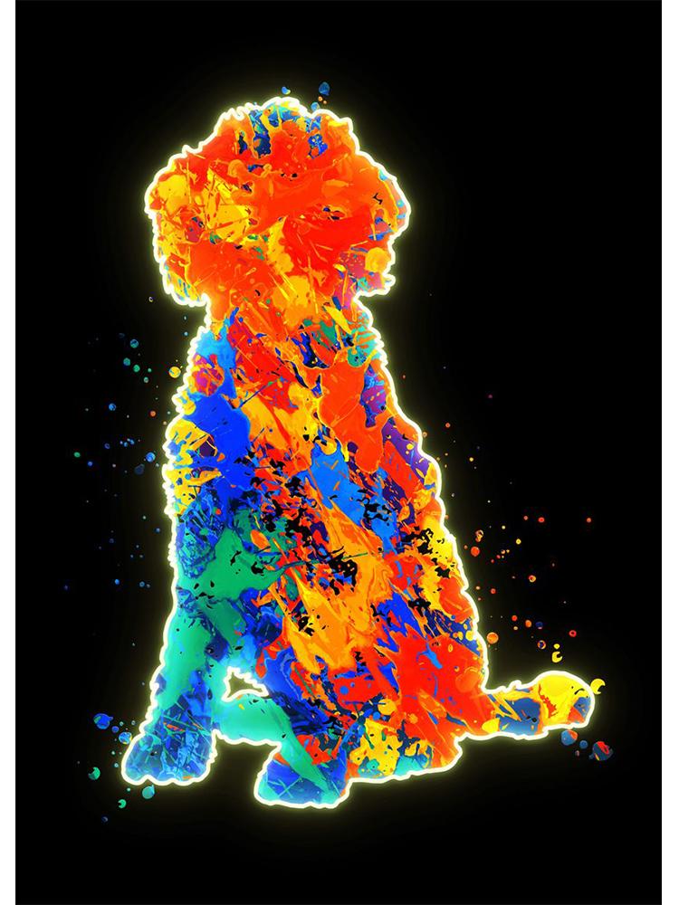 Neon-Design, niedliche Tiere, Poster, Leinwandgemälde, Flamingo, Hirsch, Giraffe, Katzen, Wand-Kunstdruck an der Wand, modernes Kinderzimmer-Dekor