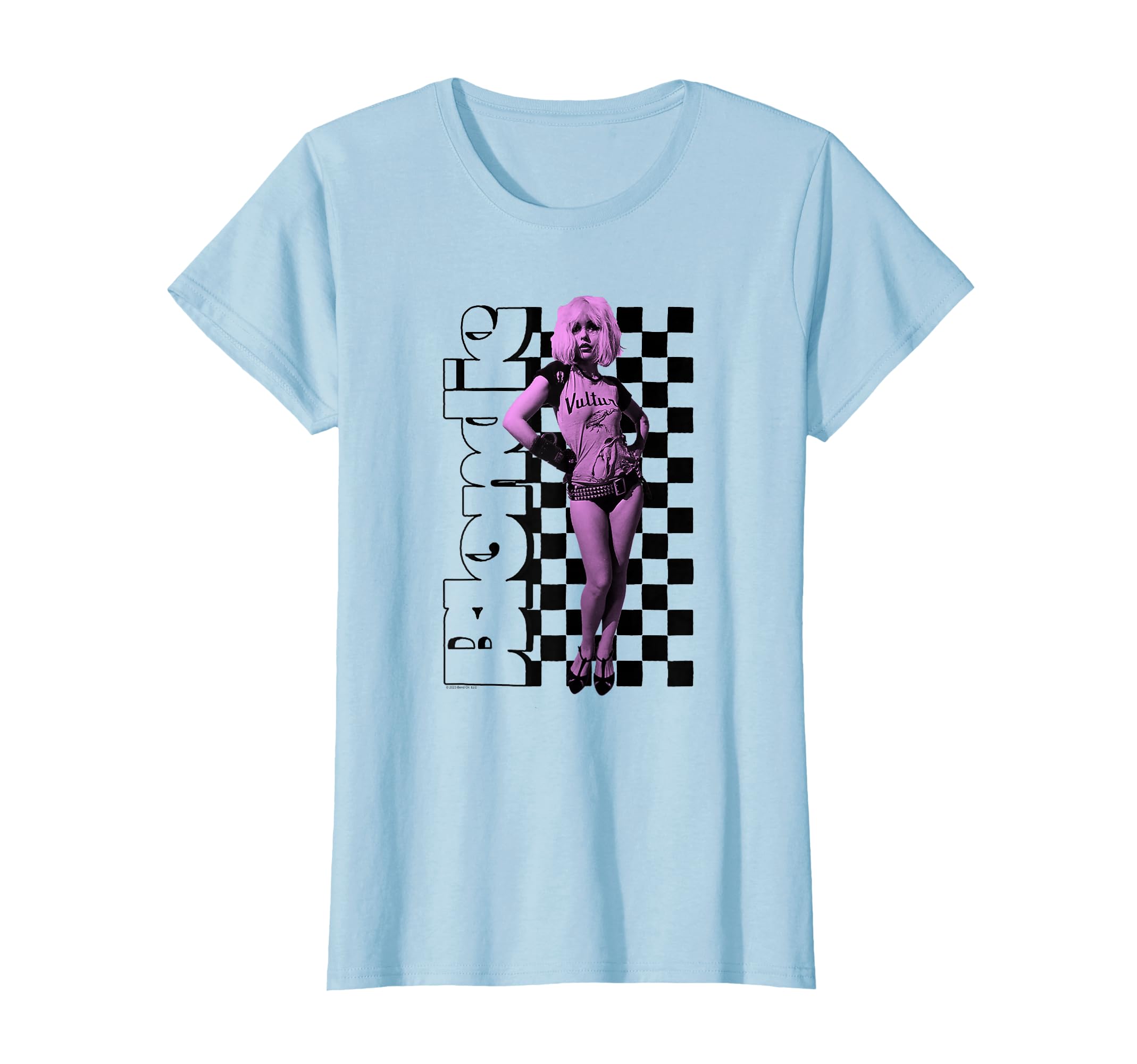 Винтажная футболка с портретом Blondie в шашечку