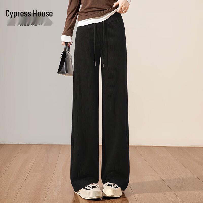 Women's High-Waist Drawstring Wide-Leg Casual Pants