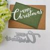 Christmas Letter Design Metal Cutting Dies Craft Embossing Scrapbooking Stamps for Card Making Decor