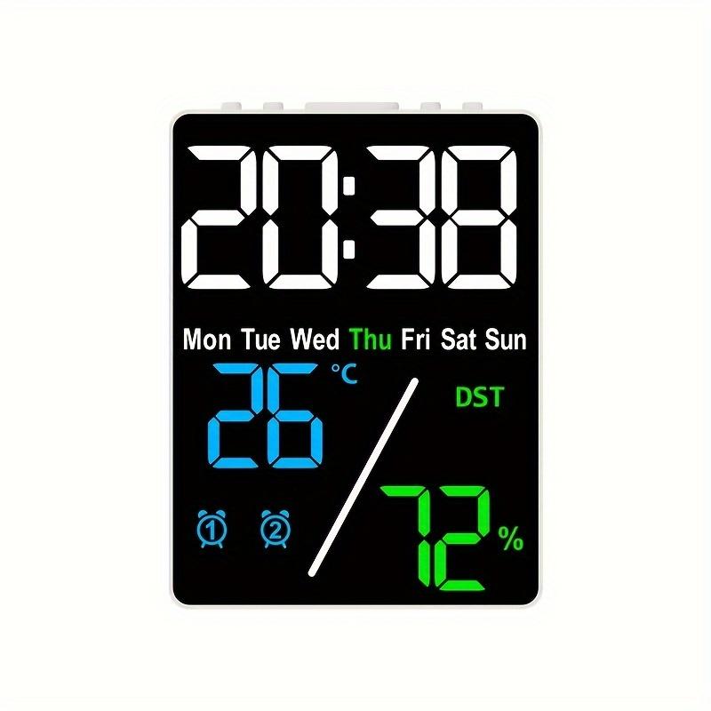 1PC small LED art clock mall LED Alarm clock Gift Multi-function electronic clock Simple set temperature and humidity clock for