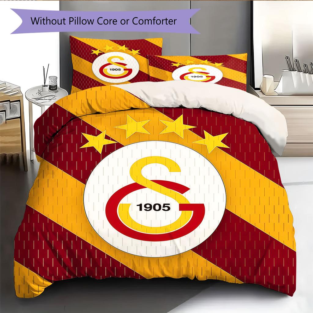 Galatasaray SK Pattern Bedding Home Decoration Birthday Gift ( 1 duvet cover + 2 pillowcase, without core),fan merchandise.