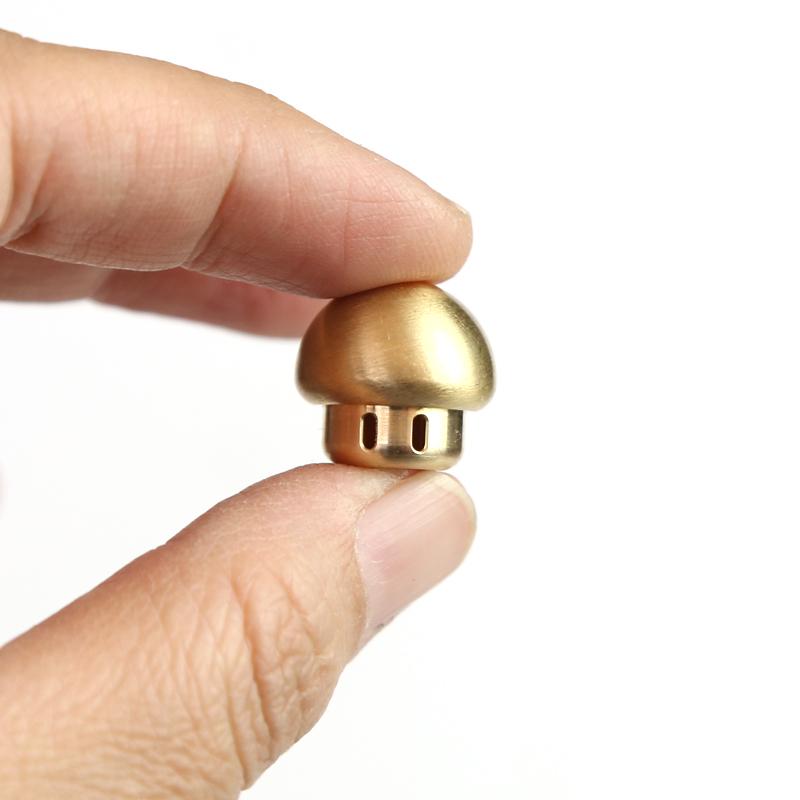 Mushroom Shape Brass Knife Bead Rope Paracord Lanyard Tail Pendant Bead DIY EDC Fidget Slider Accessories Adults Gifts