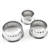 3pcs Flower Stainless Steel Cut Dumplings Skin Mold Kitchen Wrappers Cookie Pastry Baking Utensils Cutting Maker Gadgets