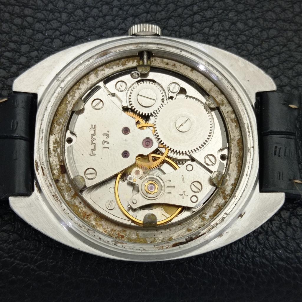 HMT Handaufzug Indische Herren Vintage Römische Ziffern Weißes Zifferblatt Uhr a702844-1