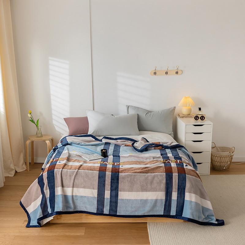 Neue bedruckte Decke, Martendecke, Sofabezugdecke, verdickte Geschenkdecke, Nickerchendecke, Farai-Decke