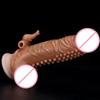 Male Penis Condom Extended Enlarged  Hollow  and Thickened Glans Condom for Sexual Pleasure  Silicone Long-lasting Penis Condom
