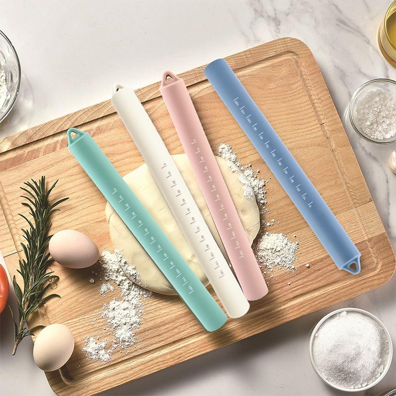 Silicone Rolling Pin Pastry Dough Flour Roller Kitchen Cooking Baking Tool For Dumpling Wrappers Pizza And Noodles
