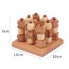 Mini Kółko i krzyżyk Szachy 3D Klasyczne zabawki Myślenie logiczne Rekreacyjne gry planszowe Edukacyjne zabawki drewniane dla dzieci Trening mózgu