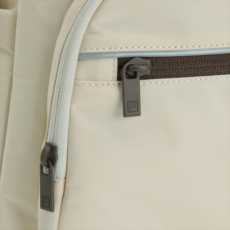 Fila Original Simple Casual Campus Commuter Versatile Durable Large Capacity Fabric Backpack Unisex Backpack White F13W639165FWT