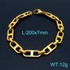 Trendy Stainless Steel Figaro Chain Bracelet & Necklace Set - Simple, Versatile Jewelry Accessory