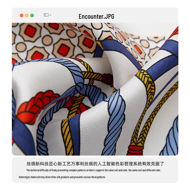 WENSLI 100% Mulberry Silke Firkantet Skjerf