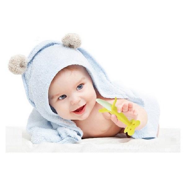 Anju Barnabrush Teether + Case + Clamps Randomly Sent, 90 x 180 x 45 mm, Mixed Colors, Korean baby products