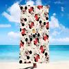 1pc Mickey & Minnie Mouse Beach Towel, Polyester Quick Dry Travel Towel, Lightweight Soft Beach Blanket for Swimming, Cam