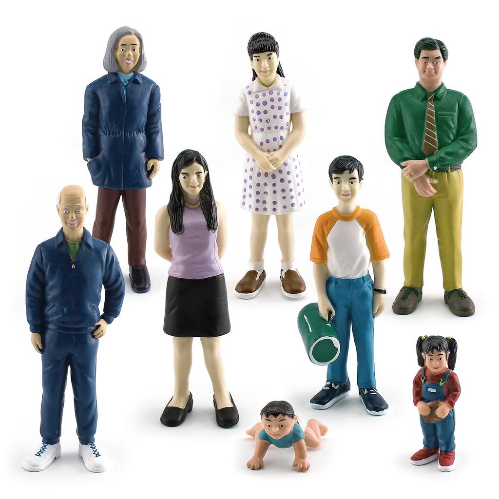 Model Simulation Character Dad Mom Grandpa Grandma Boy Girl Baby Doll Decoration
