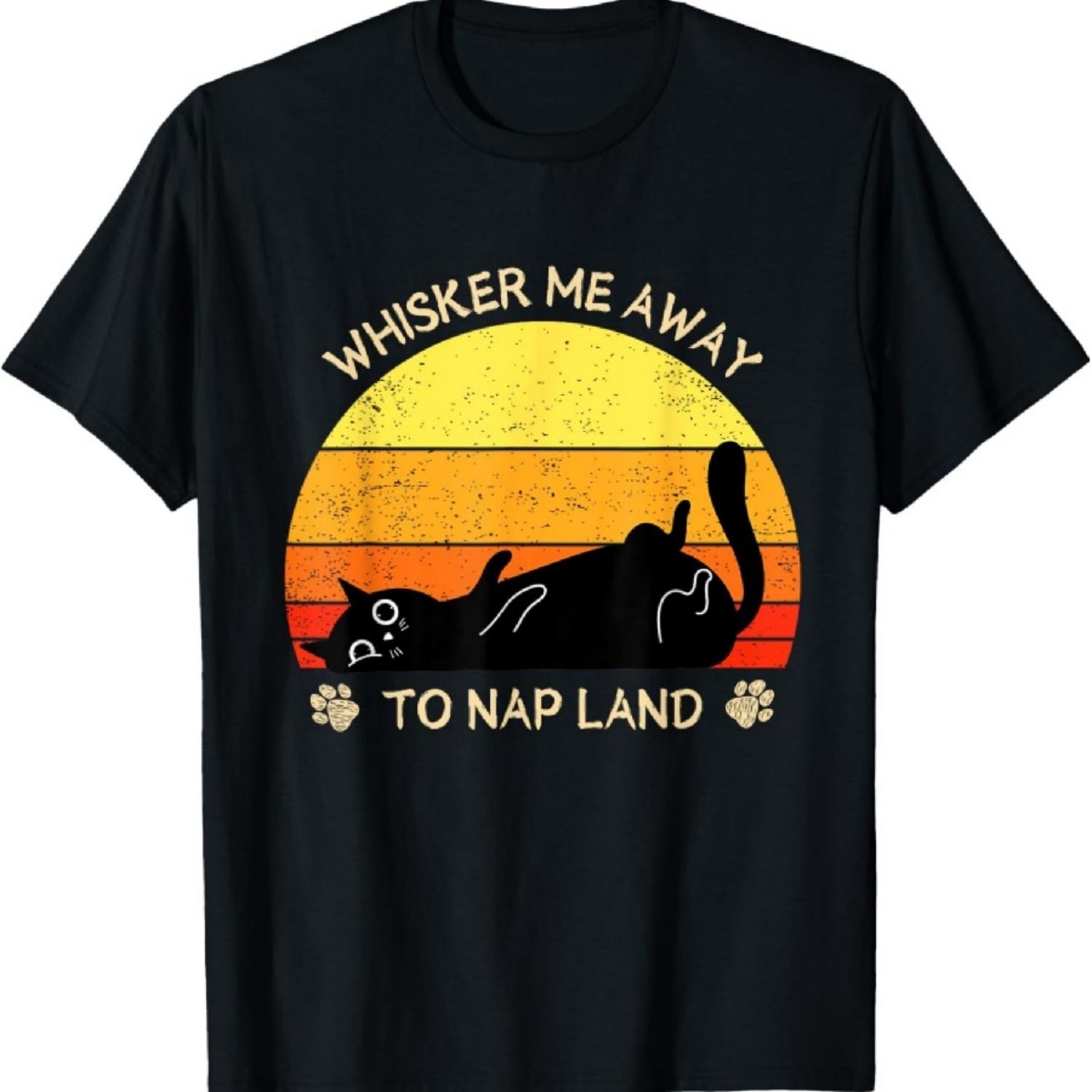 

Забавная кошка винтаж ретро, Унеси меня в страну снов Футболка XXXXXL чёрный