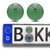 2pcs 3D gel sticker license plate seal badge, TUV plaque decals -GSLA 25-26