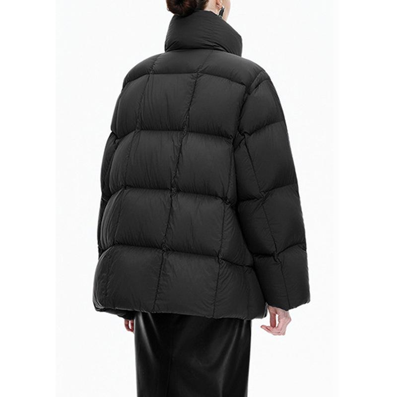 [Jiang * Order] Autumn and Winter New Product Stand-up Collar Thickened Long-sleeved Black Down Jacket Women's White Duck Down Top