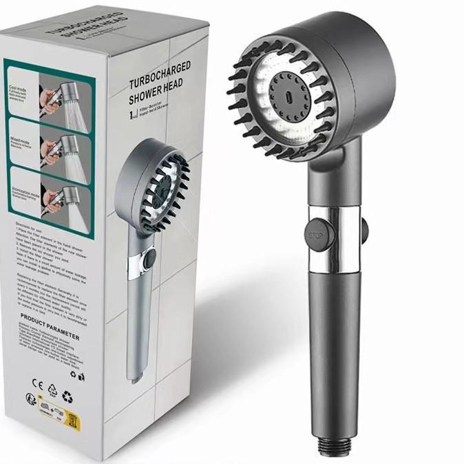 Handheld Shower Head Set with Booster Sprayer and Bathroom Holder