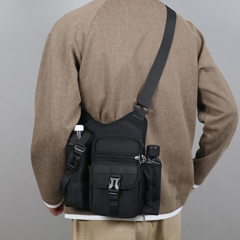 Outdoor Shoulder Bag Men's Water Kettle Umbrella Crossbody Bag Large Capacity Mobile Phone Bag