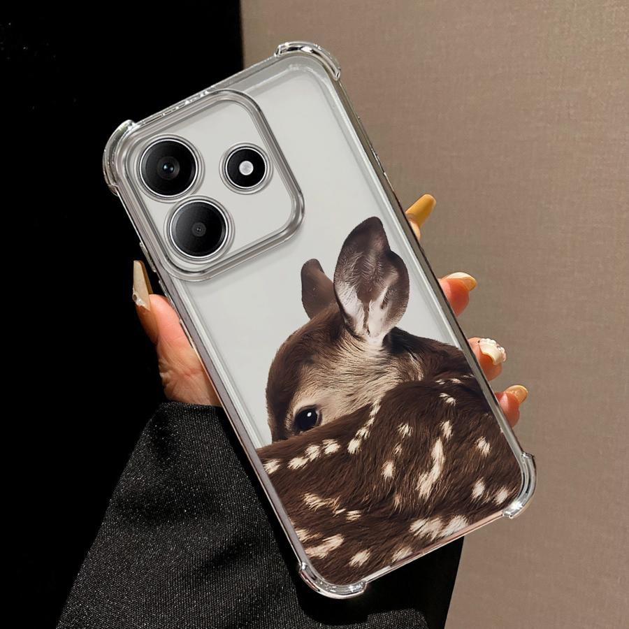 Case for Redmi Note 14 Pro Plus 11s 13C 11 9 Pro Note 13 10 Lite 12 K80 A3 A5 Phone Cover Vintage Brown Deer Design