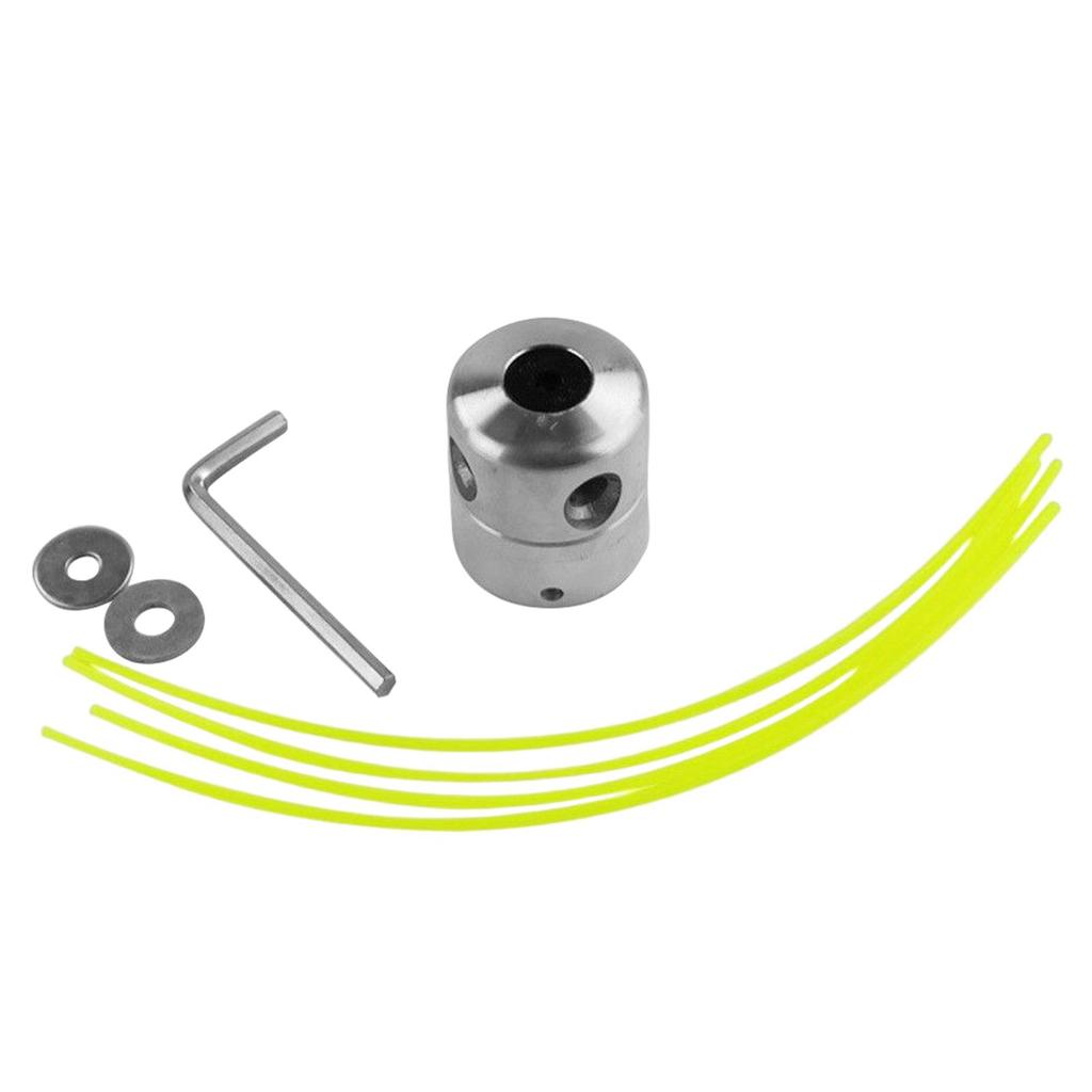 Aluminium Trimmer Head Spool Set with 4 Mower Rope Replaces Compact Durable