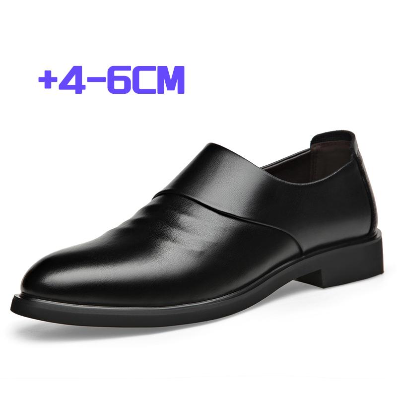 Mote Casual Lær Herre Formelle Business Sko Elegante Dress Loafers Enkle Slip-on Flats Fritid Gå Kjøresko Mann Oxford Sko