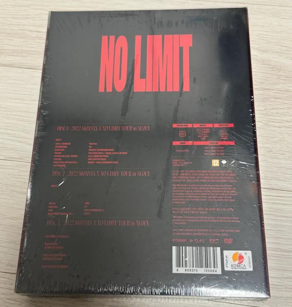 MONSTA X 2022 NO LIMIT DVD (Unopened)