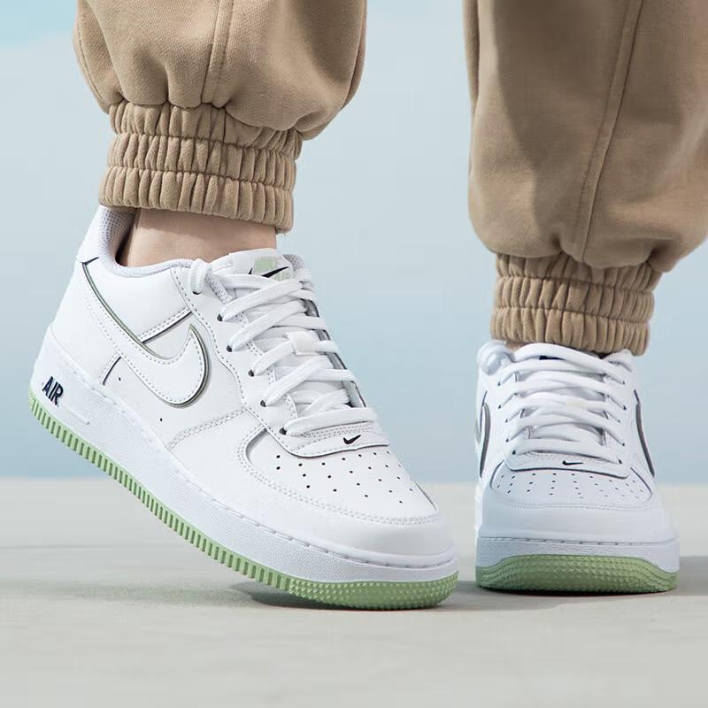 Nike Air Force 1 GS Honeydew Kids Sneakers White Black CT3839-108
