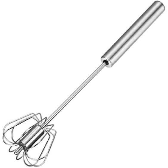 

Stainless Steel Semi-Automatic Whisk,2024 New Multifunction Egg Beater,Beating,Whisking and Stirring,for Egg Whisk,Milk Frother,Cake,Batter and Other Small