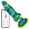 Dildo Vibrator Interactiv cu Mișcări de Împingere, Jucărie Sexuală Adultă Feminină Dragon de Foc, Dong Extra Mare cu Control prin APP, Masturbator pentru Inserție pentru Femei