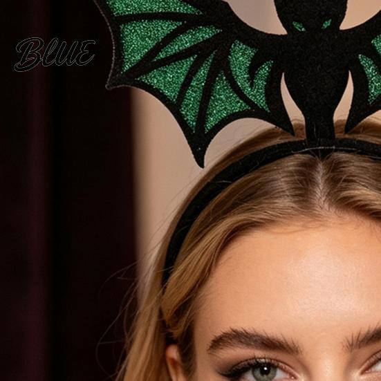 Versatile Festival Hair Ornament Halloween Bat Headband Felt Glitter Hairband Cosplay Props for Costume Masquerade Party Prop Garden Tour Supplies