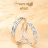 Wheat Ear Matching Rings: Unique Openable Design for Couples, a Symbol of Love for Men and Women - Perfect Qixi Festival Gift.