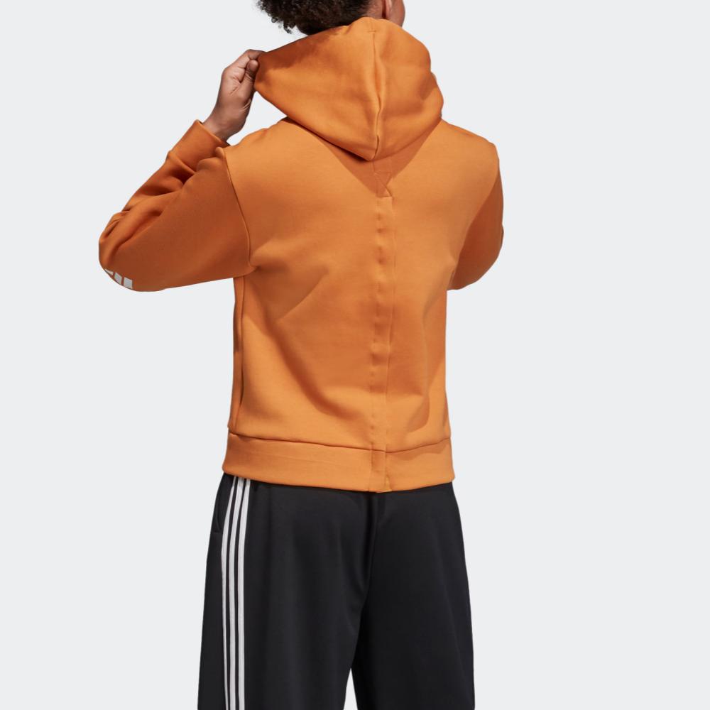 Adidas Teccop Letter Pattern Comfortable Soft Hoodie Women hoodies Orange EA0344