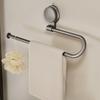 Practical Aluminum Suction Cup Tissue Holder No Punch Durable Paper Towel Holder Wall Mounted Cling Film Storage Rack Kitchen