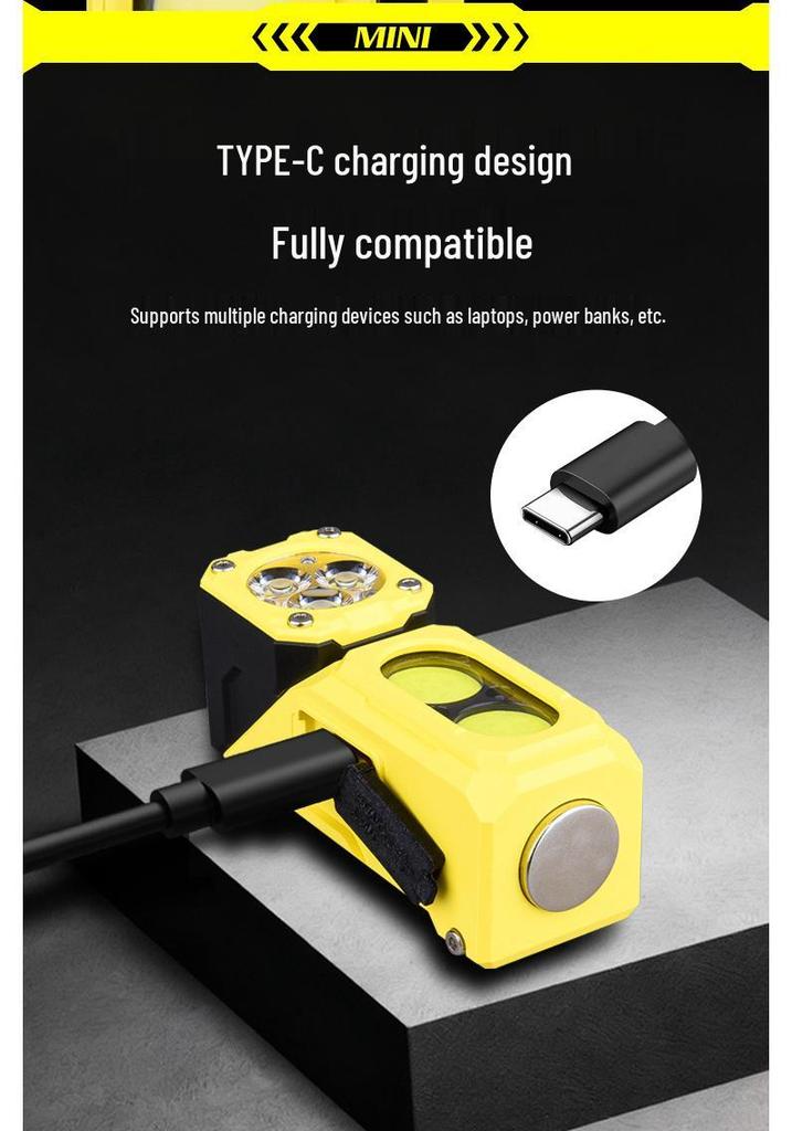 Magnetic Multi-functional Headlamp Hat Clip Light with Mini Power Display, Three Color Options