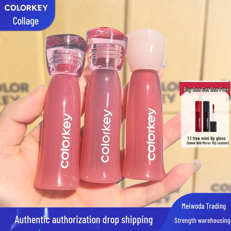 Colorkey Qixi Collection: Water Mist Lip Glaze - Non-Stick, Long-Lasting Lip Color for Women.