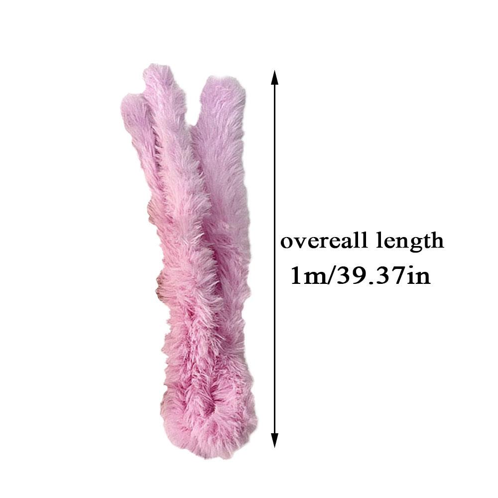 1M Plush Twisting Rod Decor DIY Card Holder Handmade Material Gift Decoration Sweet Cute Plush Star Card Cover Accessories