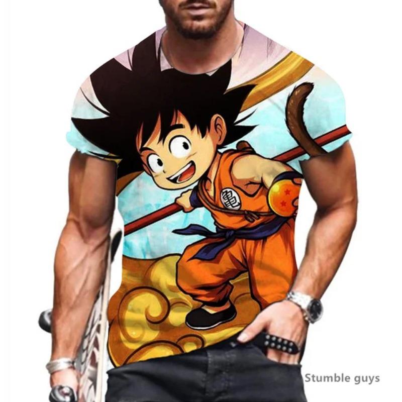 

2026 Men s Sport Goku T-shirt Anime Dragon Ball Kakarot Vegeta Super Saiyan Unisex Oversized TshirtShort Sleeve S